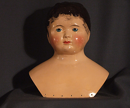 Harriet - 1830s Andreas Voit Paper mache Restored - Dollsmith Doll Restoration Services