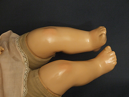 Horseman baby doll legs repaired - Dollsmith Doll Restoration Services